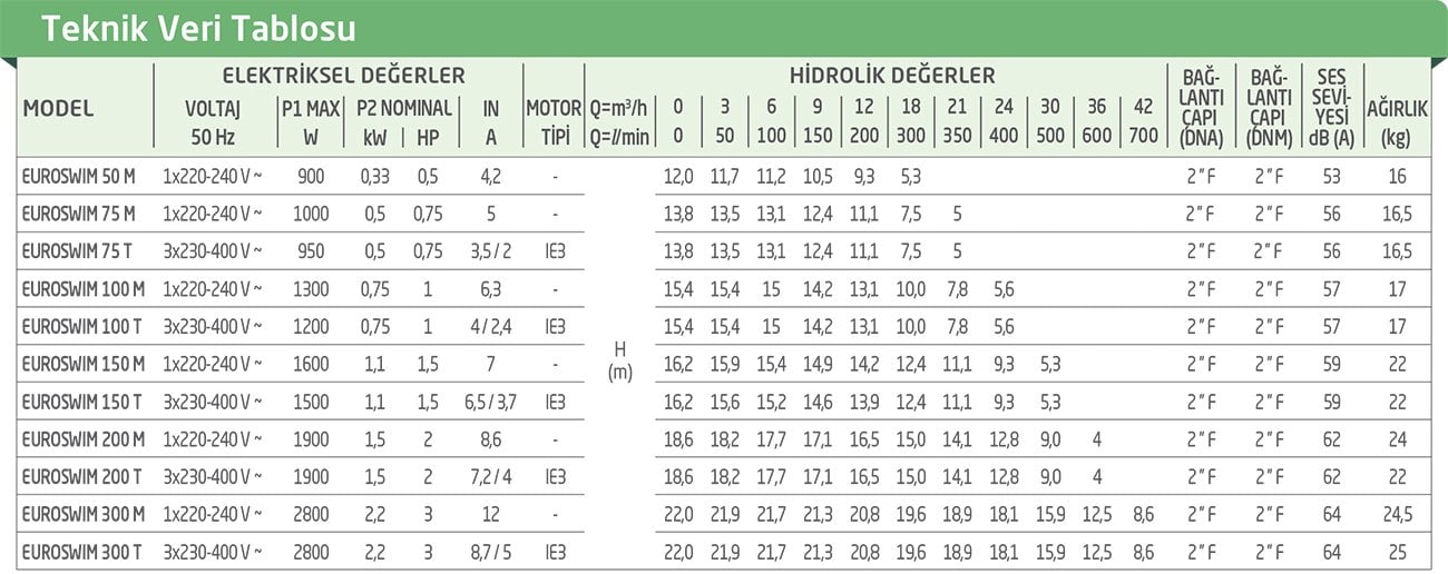 Baymak Dab EUROSWIM 50 M Havuz Pompası